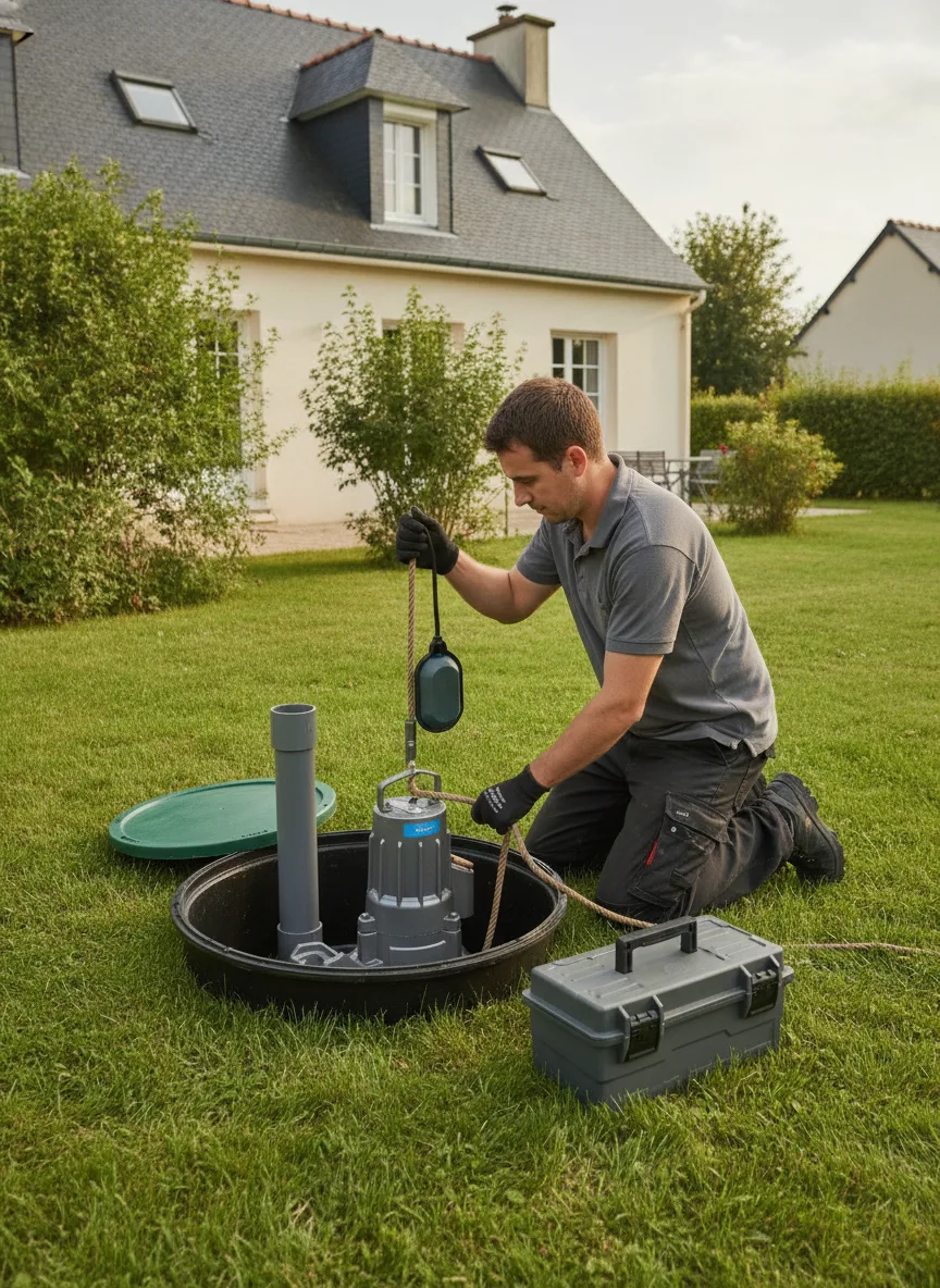 Dépannage pompe de relevage Saint-Philbert-de-Grand-Lieu – méthode / geste technique